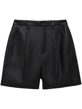 Anine Bing Carmen recycled leather shorts - Black