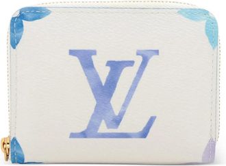 Louis Vuitton 2021-2025 Monogram Giant By the Pool Zippy Purse coin pouch - White