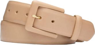 W. Kleinberg Womens Covered Buckle Belt In Bone