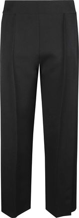 Courr&egrave;ges Snap Twill High-Waisted Flared Pants