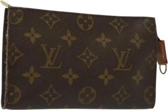 Louis Vuitton Pre-owned Clutches, female, Brown, Size: ONE SIZE Pre-owned Canvas Pouch