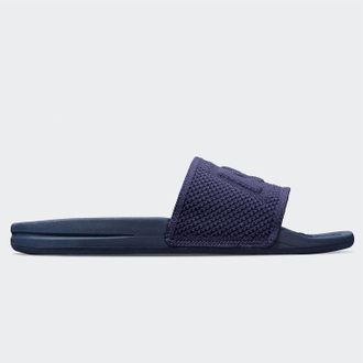 Athletic Propulsion Labs Womens Big Logo Techloom Slide Sandal In Navy