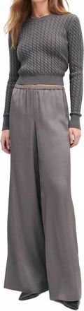 Favorite Daughter Effortless Wide Leg Pant In Grey Shadow