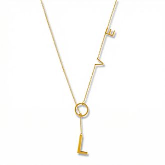 Pompeii3 Love Lariat Necklace 18k Gold Plated 21