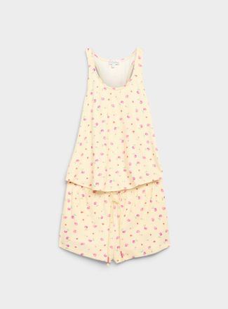 PJ Salvage Womens Soft floral pointelle knit pyjama set