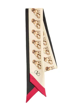 【関税＆送料込み】Valentino Garavani Printed Silk Foulard Valentino Garavani Printed Silk Foulard from $191.00 - on