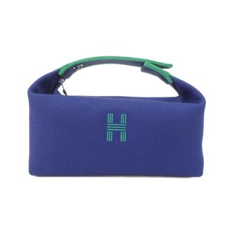 Herm&egrave;s Blue Canvas Pouch (Pre-Owned)