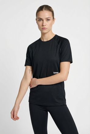 Hummel Trainingsshirt HUMMEL HMLPULSE WORKOUT T-SHIRT S/S, Damen, Gr. XXL (44), schwarz, Obermaterial: 100% Polyester, Shirts Trainingsshirt, f&uuml;r Fitness und