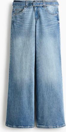 H&M Wide Ultra High Jeans in Light Denim Blue at Nordstrom, Size 20