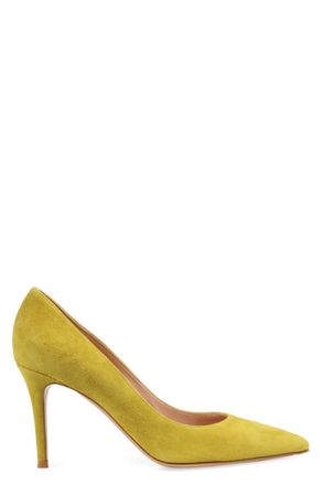 Gianvito Rossi Womens 85 Suede Pumps - Yellow Leather - Size EU 41