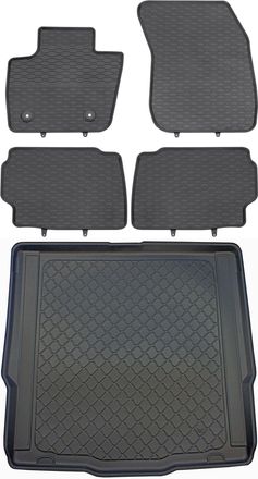 OEM Juego De Alfombrillas De Goma Para Coche Y Maletero Para Ford Mondeo V Turnier Kombi (desde Enero De 2015 Hasta 2022)