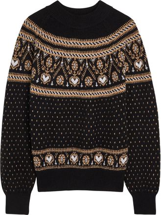 Khaite Guy Fair Isle Cashmere Jumper - Black - S (UK8-10 / S)