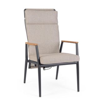 Konte Design Conjunto de 2 sillones reclinables de jard&iacute;n de textilene con trenzado