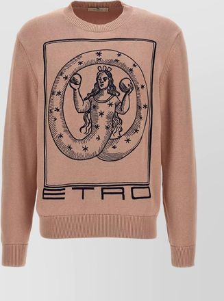 Etro embroidered logo crew neck sweater