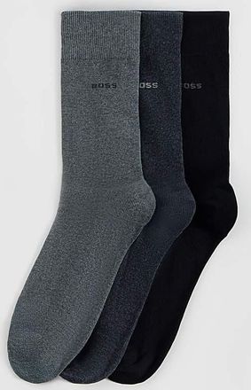 HUGO BOSS 3 Pack Classic Socks - Navy/Grey