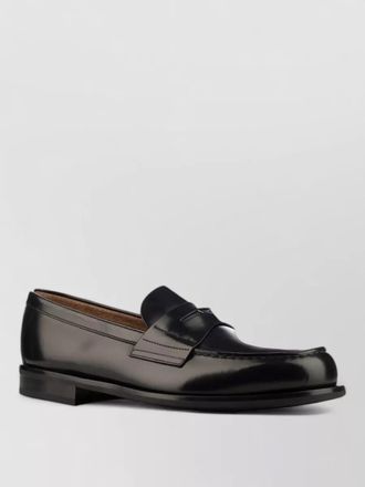 Prada loafers round toe glossy finish design