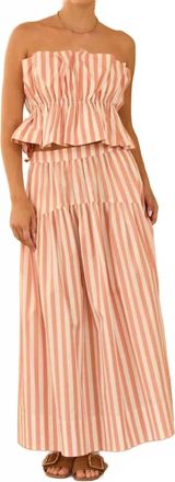 Skies Are Blue Clothing Jayden Maxi Skirt In Coral