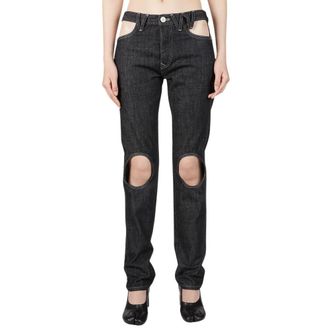 Vivienne Westwood Rechte spijkerbroek - Dames - Regular Fit Jeans - Zwart - W26 - Katoen - Jeans