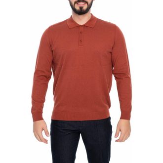 Vella Pais Long Sleeve Polo in Dark Orange at Nordstrom Rack, Size Xx-Large