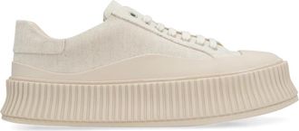 Jil Sander Low-Top Sneaker - Dames - Sneakers - Beige - 39 EU - Katoen - Schoenen
