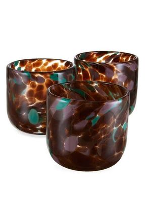 Next Set of 3 Confetti Votive Candle Holders in Brown at Nordstrom