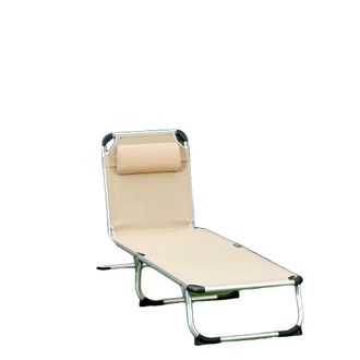 OEM Tumbona De Jard&iacute;n, Estructura De Aluminio, Respaldo Ajustable, Dimensiones 170x60x76cm, Tama&ntilde;o Plegada 80x60x19,5cm, Capacidad De Carga 120kg