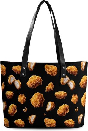 Generic Fried Chicken Nugget Tote Bags for Women Cute Shoulder Purses Handbags