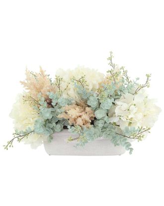 Creative Displays Inc. Spring Centerpiece With Hydrangeas, Eucalyptus & Pampas