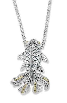 Samuel B. Koi Fish Pendant Necklace in Silver And Gold at Nordstrom Rack