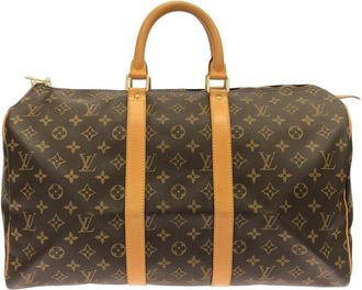 Louis Vuitton Marron Coated Canvas Boston Bag (Pre-Owned)