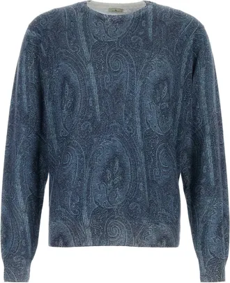 Etro Etro Embroidered Silk Blend Sweater