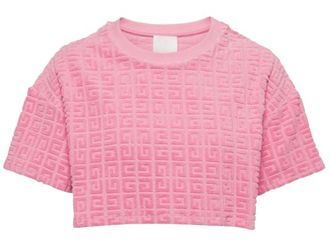 Givenchy Pink Terry Towelling Crop Top Size S