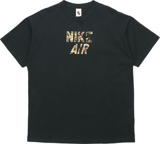 Nike Mens Nike Alphabet Printing Short Sleeve Black T-Shirt Black Camo CJ1783-010