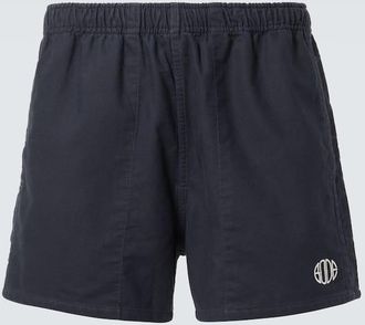 Bode Logo cotton twill shorts
