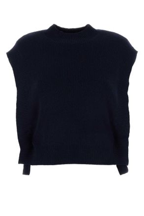 A.P.C. Navy Blue Wool Mathilde Vest
