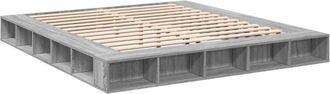 vidaXL Vidaxl - Bed Frame without Mattress Grey Sonoma 180x200 cm Super King