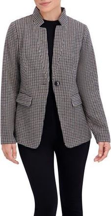 Ookie & Lala Houndstooth Inverted Notch Lapel Blazer in Camel/Olive/Black at Nordstrom Rack, Size X-Large
