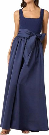 Shoshanna Mercer Maxi Dress In Navy