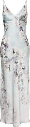 Alberta Ferretti Abito con stampa a fiori - Grigio