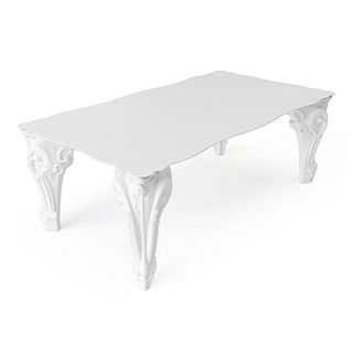 Slide Sir of Love Bianco - 200x110 cm originale Slide tavolo da pranzo sala giardino interno esterno di design moderno colorato in polietilene