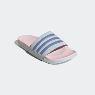 adidas Badesandale ADIDAS SPORTSWEAR COMFORT ADILETTE, Damen, Gr. 40,5, transparent (halo blau, blau spark metallic, clear pink), Synthetik, Schuhe Badesanda