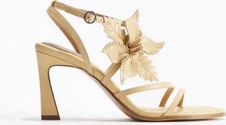 H&M Hohe Sandalen mit Applikationen - Yellow