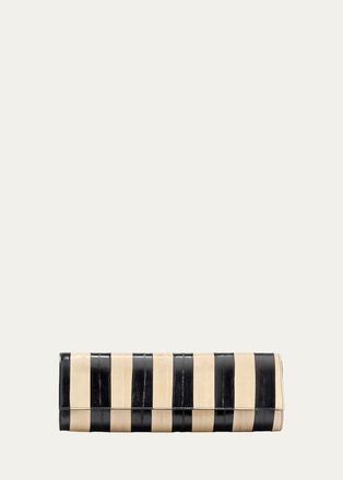 Proenza Schouler Hex Striped Eel Leather Clutch Bag