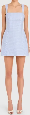 Amanda Uprichard Andreina Dress In Atlantic/ivory