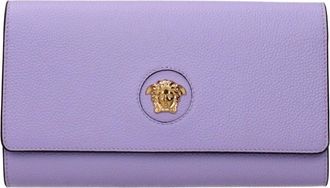 Versace La Medusa Mini Schoudertas - Dames - Tassen - Paars - Maat: ONE Size Leer