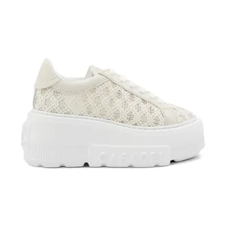 Casadei Sneakers, female, White, Size: 7 1/2 US Nexus Woven Sneakers
