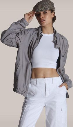 Members Only Womens Windbreaker Oversized Packable Jacket