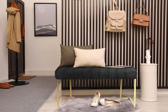 Kayoom Sitzbank »Rarity 225, Edler Touch durch goldenes Gestell« 1 Stk. tlg. eckig, samtweich, gesteppt, mit Zierknöpfen, Edelstahlgestell