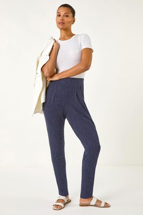 Roman Spot Print Harem Trouser