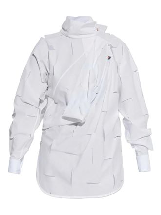 Vivienne Westwood cut-out roll-neck top - women - Polyester - 38 - White